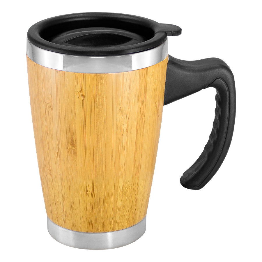 Mug de Bamboo con Asa Plástica