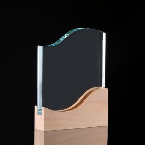 Trofeo Galvano de Madera y Cristal 