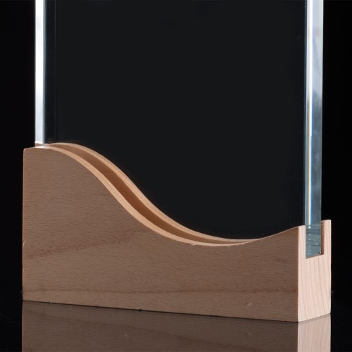 Trofeo Galvano de Madera y Cristal 