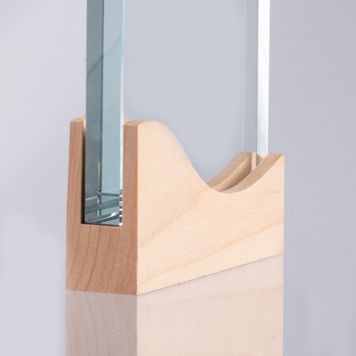 Trofeo Galvano de Madera y Cristal 