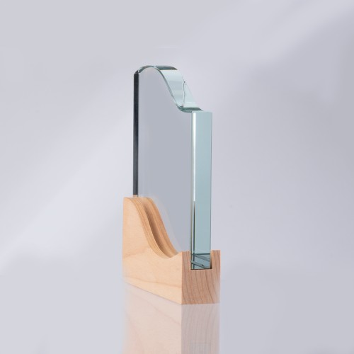 Trofeo Galvano de Madera y Cristal 