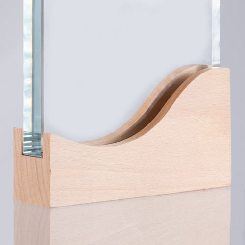 Trofeo Galvano de Madera y Cristal 