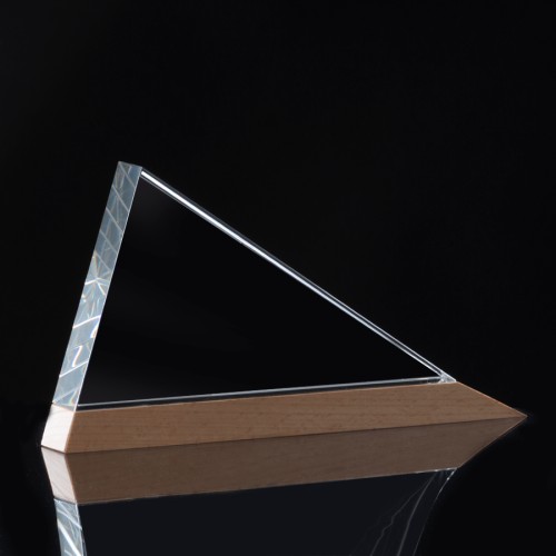 Trofeo Galvano de Madera y Cristal 