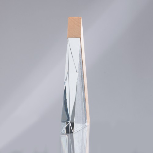 Trofeo Galvano de Madera y Cristal 