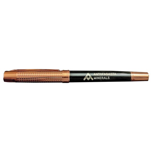 Bolígrafo Roller Metálico con Estuche L76+b ENCOBRIZADO/NEGRO