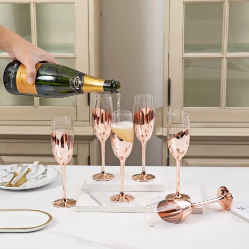 Set de 4 Copas Champagne ENCOBRIZADO M85